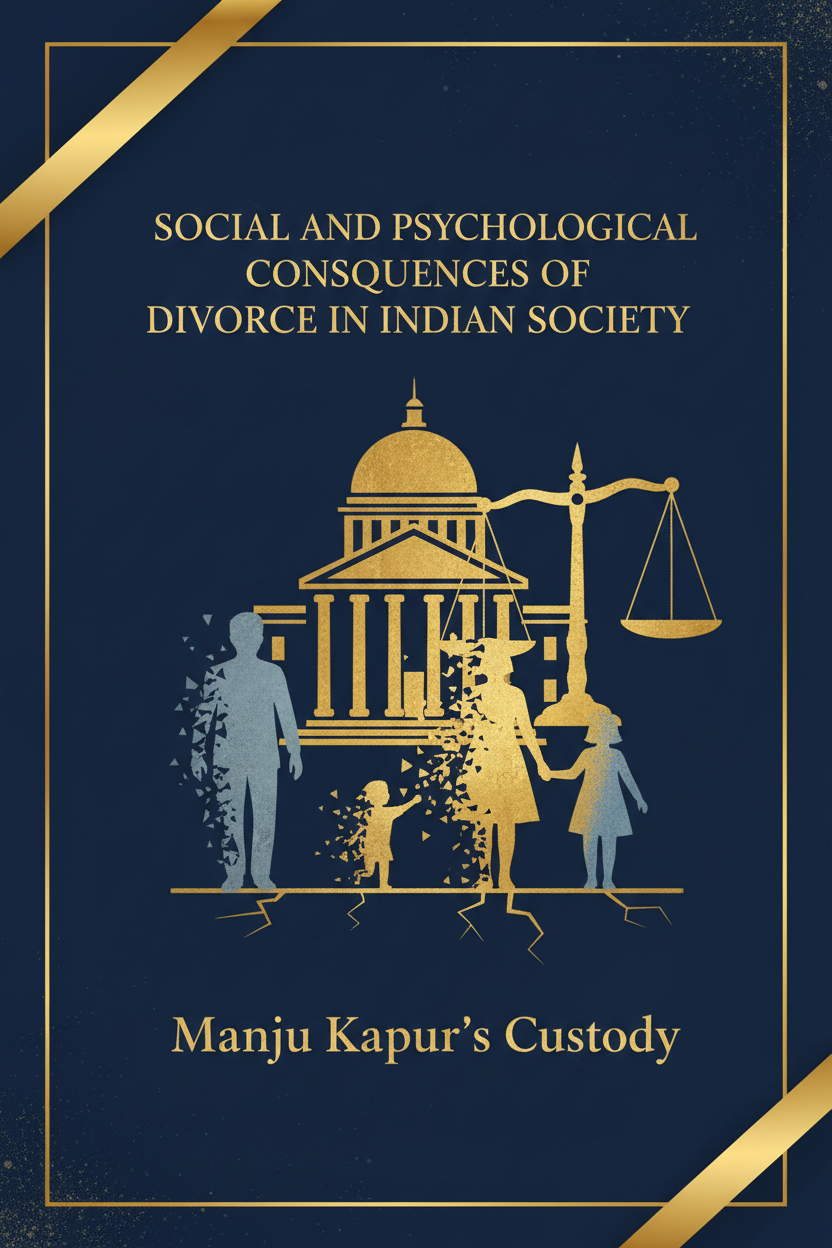Social and Psychological Consequences of Divorce in Indian Society - A Study of Manju Kapur's Custody